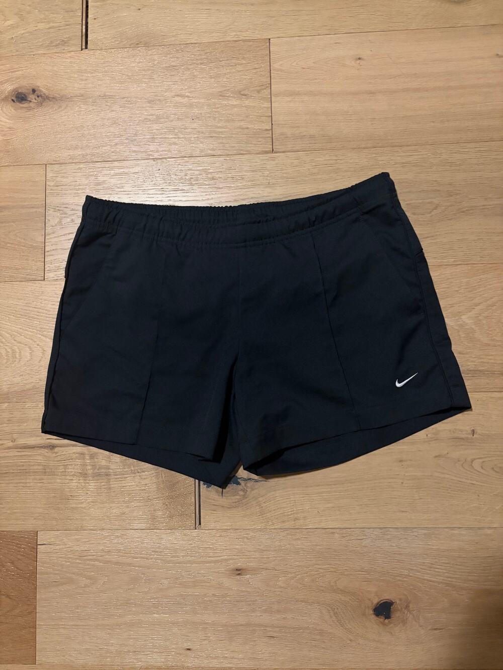 Women’s Black Nike Shorts with Embroidered Logo